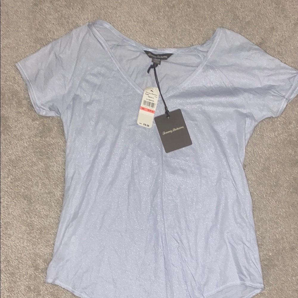Tommy Bahama Women's Light Grey Shimmer Top